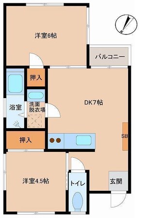 マンションユーカリの物件間取画像